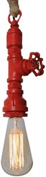 Näve Lampa wisząca Vintage, możliwość ściemniania, czerwony, salon