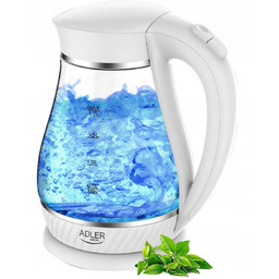 CZAJNIK SZKLANY 1,7L ADLER AD 1274 WHITE