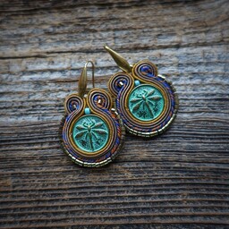 Pakamera Małe kolczyki sutasz z motywem ważki