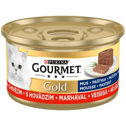 Purina Gourmet Gold mus z wołowiną 85g