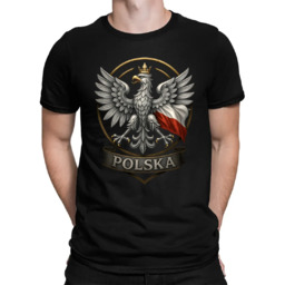Polska - Orzeł Biały - męska koszulka