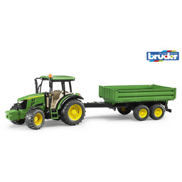Bruder, Traktor John Deere 5115M z przyczepą wywrotką