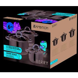 Komplet garnków Berry 6 elementów AMBITION
