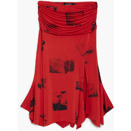 Spódnica collage z wywiniętym pasem