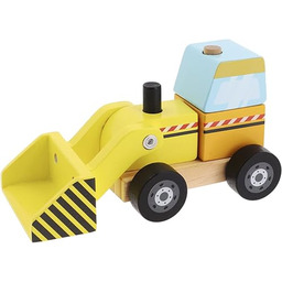 Trefl - Excavator, Wooden Toys - Autko Koparka,