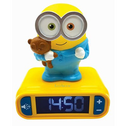 LEXIBOOK Zabawka budzik z lampką nocną Minionki RL800DES
