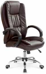 Fotel gabinetowy biurowy relax ciemny brązowy halmar