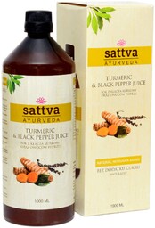 Sok z kurkumy z dodatkiem pieprzu Sattva, 1l