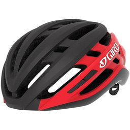Giro Agilis kask rowerowy unisex, czarny matowy/jasnoczerwony, rozmiar