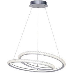 Lampa wisząca LED srebrna okrągła 48cm PND-64873-SILV