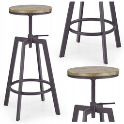 Industrialny Hoker do Kuchni Wyspy Baru Loft Czarny