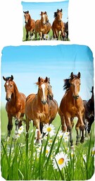 Good Morning! Horses pościel konie, 100% bawełna, 135