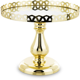 Patera dekoracyjna metalowa złota 25,5x25,5x21 142292