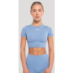 GymBeam Damski crop top Flow Azure