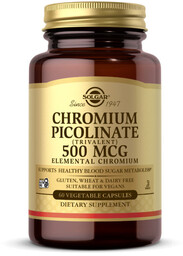 Suplement diety, Solgar, Chrom pikolinian 500 mcg, 60