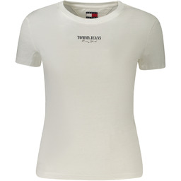 TOMMY HILFIGER DAMSKA KOSZULKA Z KRÓTKIM RĘKAWEM BIAŁA