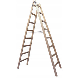 Drabina drewniana 2x8 stopni rozstawna malarska Standard