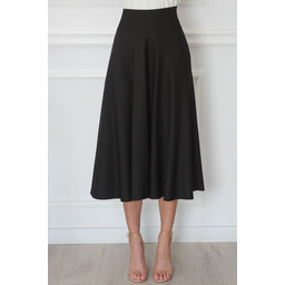 Spódnica midi rozkloszowana czarna Kajsa