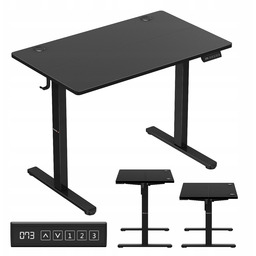 Biurko gamingowe Regulowane komputerowe regulacja wysokości 72-118cm Huzaro