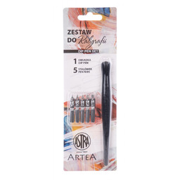 Zestaw do kaligrafii 5 stalówek z obsadką Artea