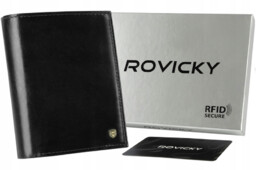 Elegancki Skórzany męski portfel Rovicky z RFID