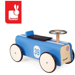 Janod, drewniany jeździk retro Bolid wyścigowy
