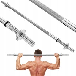 Gryf Prosty 120CM 28MM Gwintowany Zaciski Sztanga Gymtek