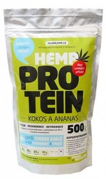 Kokosowe białko konopi z ananasem 500g, Zielona Ziemia