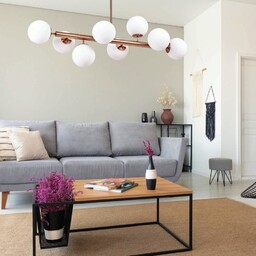 Wisząca LAMPA modernistyczna RADDI PNS-5510-8-HBR Italux metalowa OPRAWA