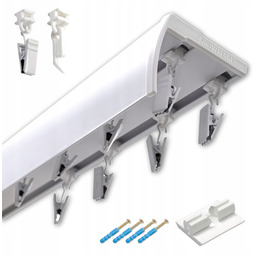 Szyna Sufitowa Aluminiowa Podwójna Z Osłoną 190cm Slim