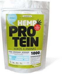Kokosowy protein z konopi i z ananasem 1kg,