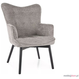 Fotel wypoczynkowy CARMEN RAVEN Signal Jasny szary