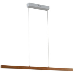Lucande - Żyrandol LED Nihalo, drewno, 122 cm,