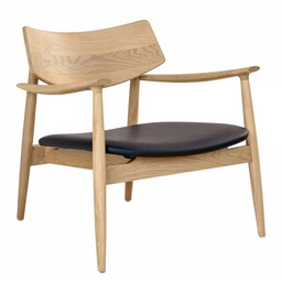 House Nordic OLVERA Fotel Dębowy z Tapicerowanym Siedziskiem