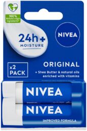 Nivea Original, pielęgnująca pomadka do ust, duopack, 2