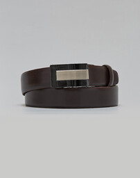 Pasek męski lari ciemny brąz ka7 bez obszycia