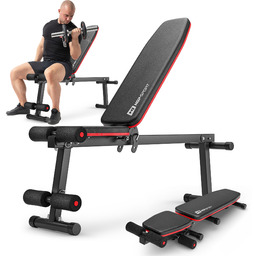 Ławka treningowa skośna regulowana składana wytrzymała blokada nóg