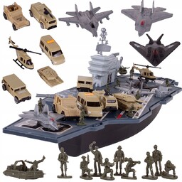 Baza Wojskowa Statek Wojskowy Duży Lotniskowiec Samoloty Samochody