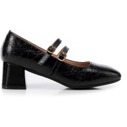 Damskie czółenka Mary Jane z regulowanymi paskami czarne