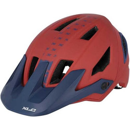 XLC Unisex Adult Enduro Helmet, czerwony/niebieski, 55-62 cm