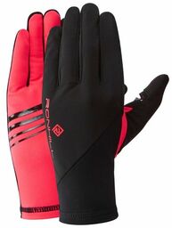 RONHILL Rękawiczki do biegania WIND-BLOCK GLOVE czarno-różowe