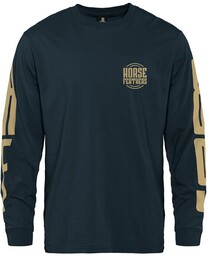 t-shirt męski HORSEFEATHERS TALL TYPO LS T-SHIRT Pond