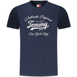 TOMMY HILFIGER DAMSKI T-SHIRT Z KRÓTKIM RĘKAWEM NIEBIESKI