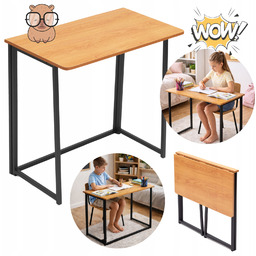 Składane Biurko do Nauki i Pracy Stolik Miodowy