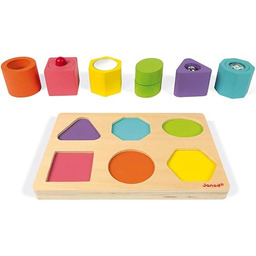 Janod - I Wood Sensory 6-Block Wooden Puzzle