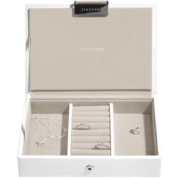 Stackers Pudełko na biżuterię z pokrywką (białe) Mini