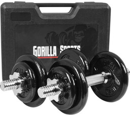 2X10 Kg Hantle Regulowane Żeliwne 30 Mm +