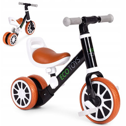 Rowerek biegowy jeździk z pedałami 2w1 czarny Ecotoys
