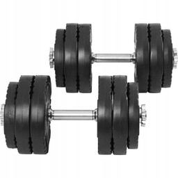 Zestaw Hantli 2x 15KG Hantle Bitumiczne Regulowane