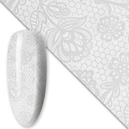 Folia transferowa do paznokci 80 cm White Nr